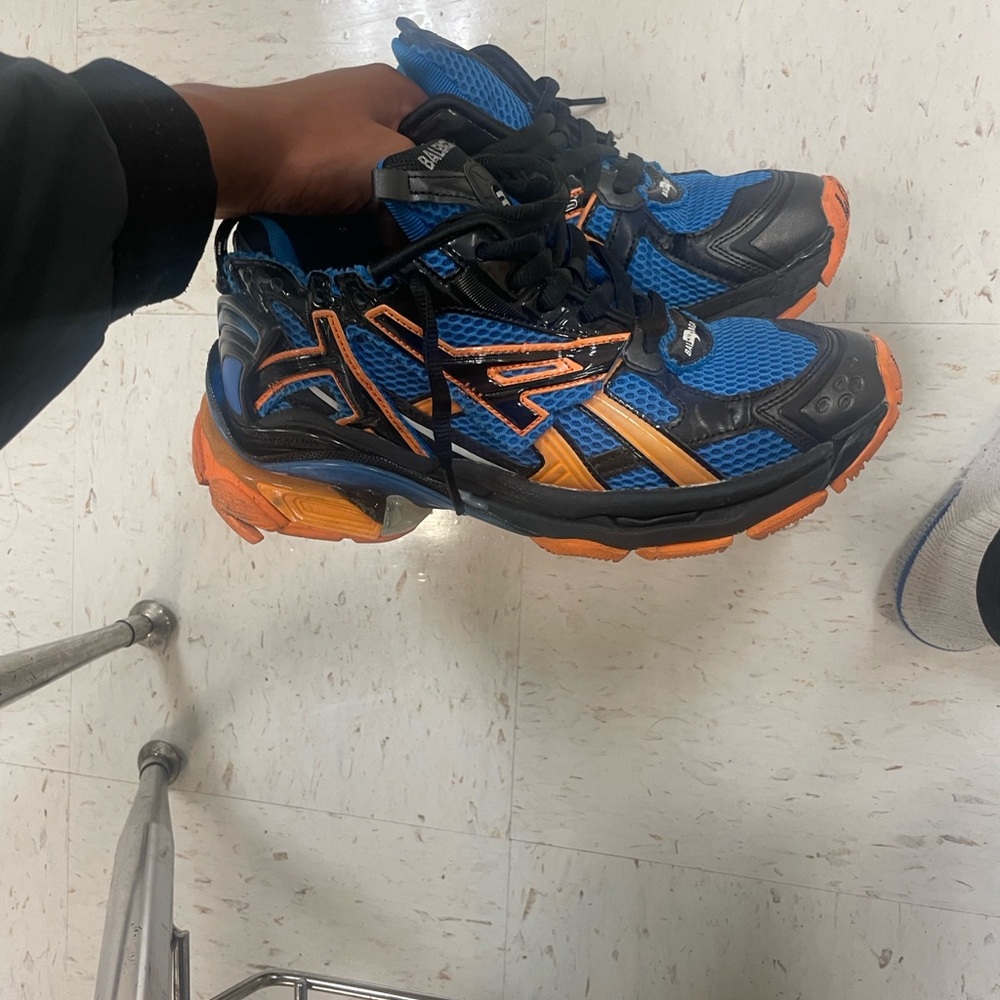 Balenciaga Blue and Orange Sneakers